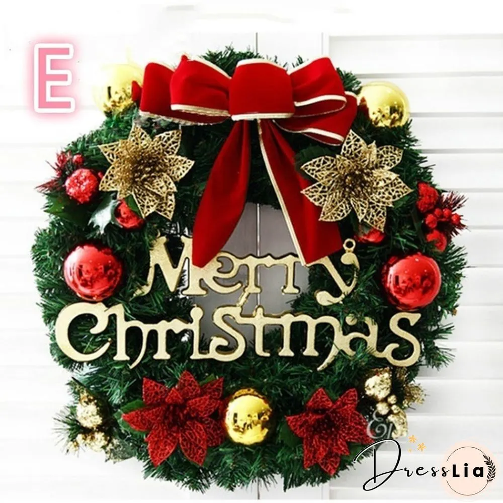 Christmas Decorations 30Cm Christmas Wreath Artificial Wreath Door Hanging Window Props Background Christmas Tree Accessories