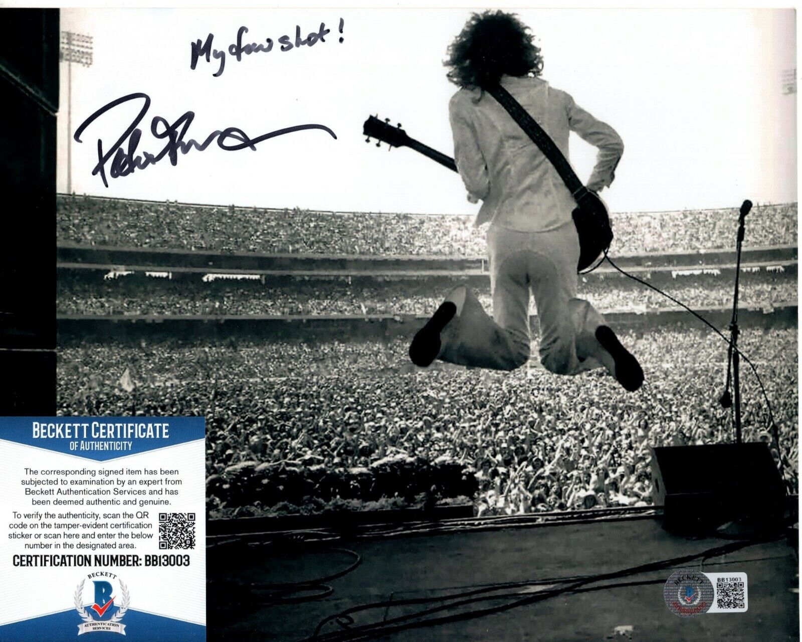 PETER FRAMPTON signed 8x10 Photo Poster painting Beckett BAS GREAT CONTENT