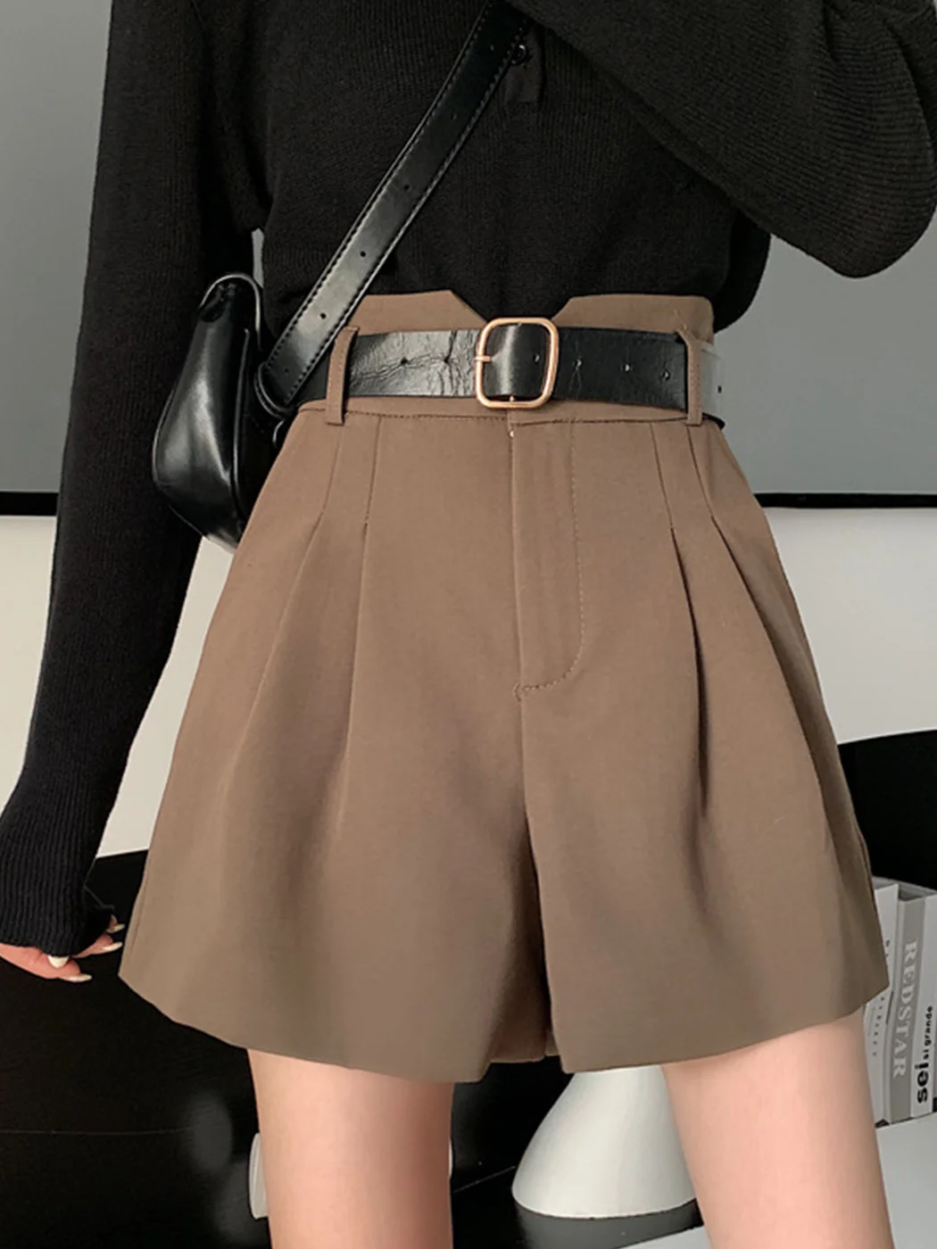 Vintage Temperament Shorts (Belt Included) / DarkAcademias /Darkacademias