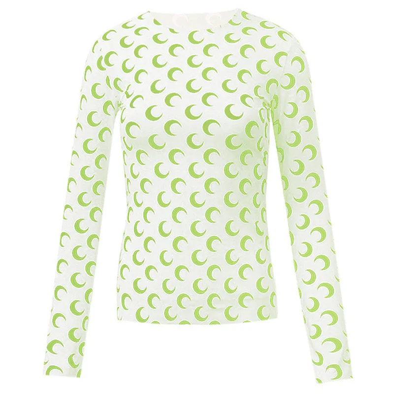 Brownm Brownm Mi With The Same Moon Bottom Shirt Ice Silk Sunscreen Clothes T-Shirt Sweet And Spicy Wind Show Thin Skin Clothes