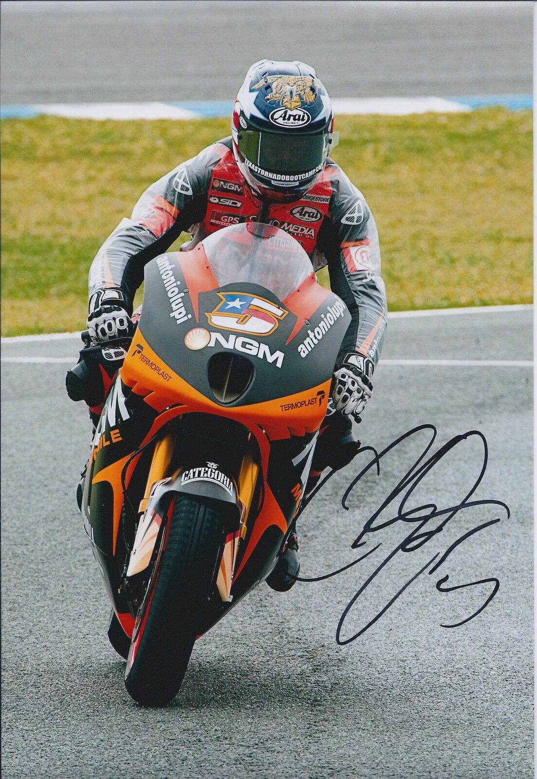 Colin EDWARDS SIGNED Antoniolupi 12x8 Photo Poster painting Autograph AFTAL COA Day Of Champions