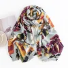 Butterfly Floral Autumn Winter Shawl Scarf