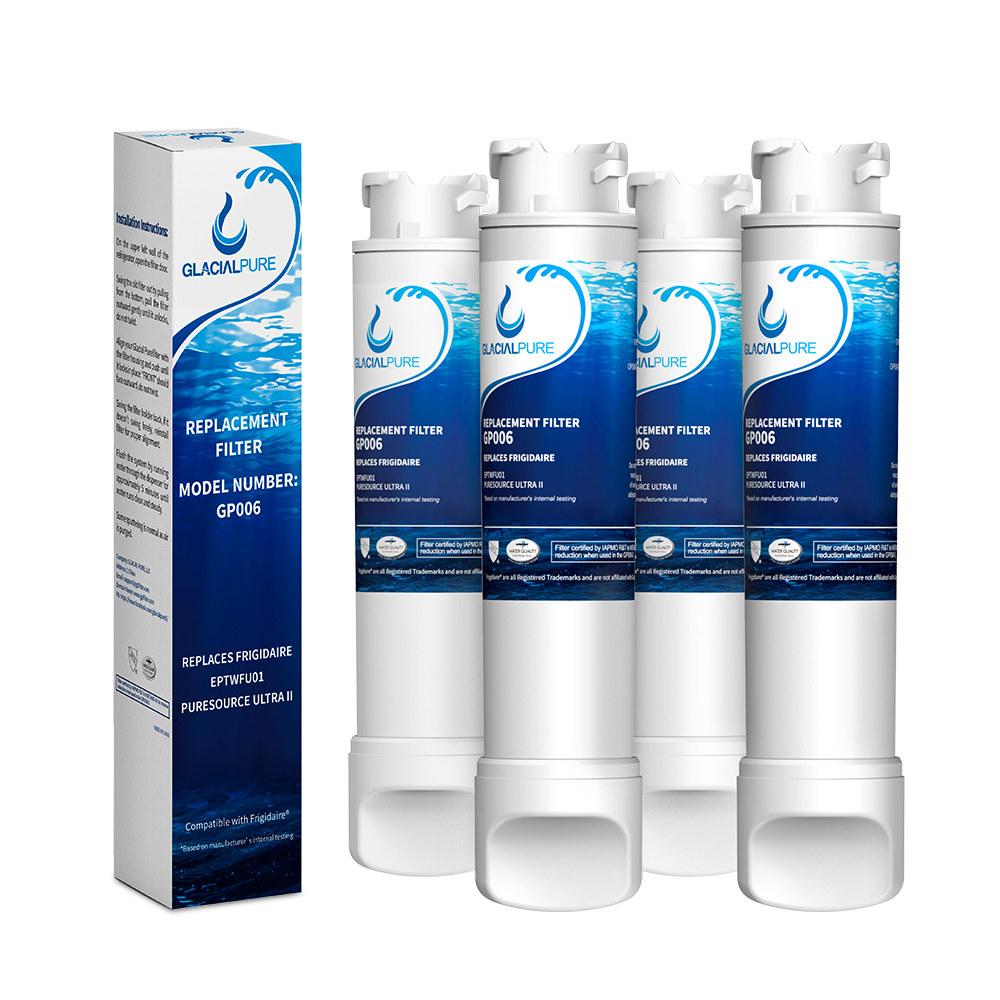 GlacialPure EPTWFU01 Refrigerator Water Filter 4Packs