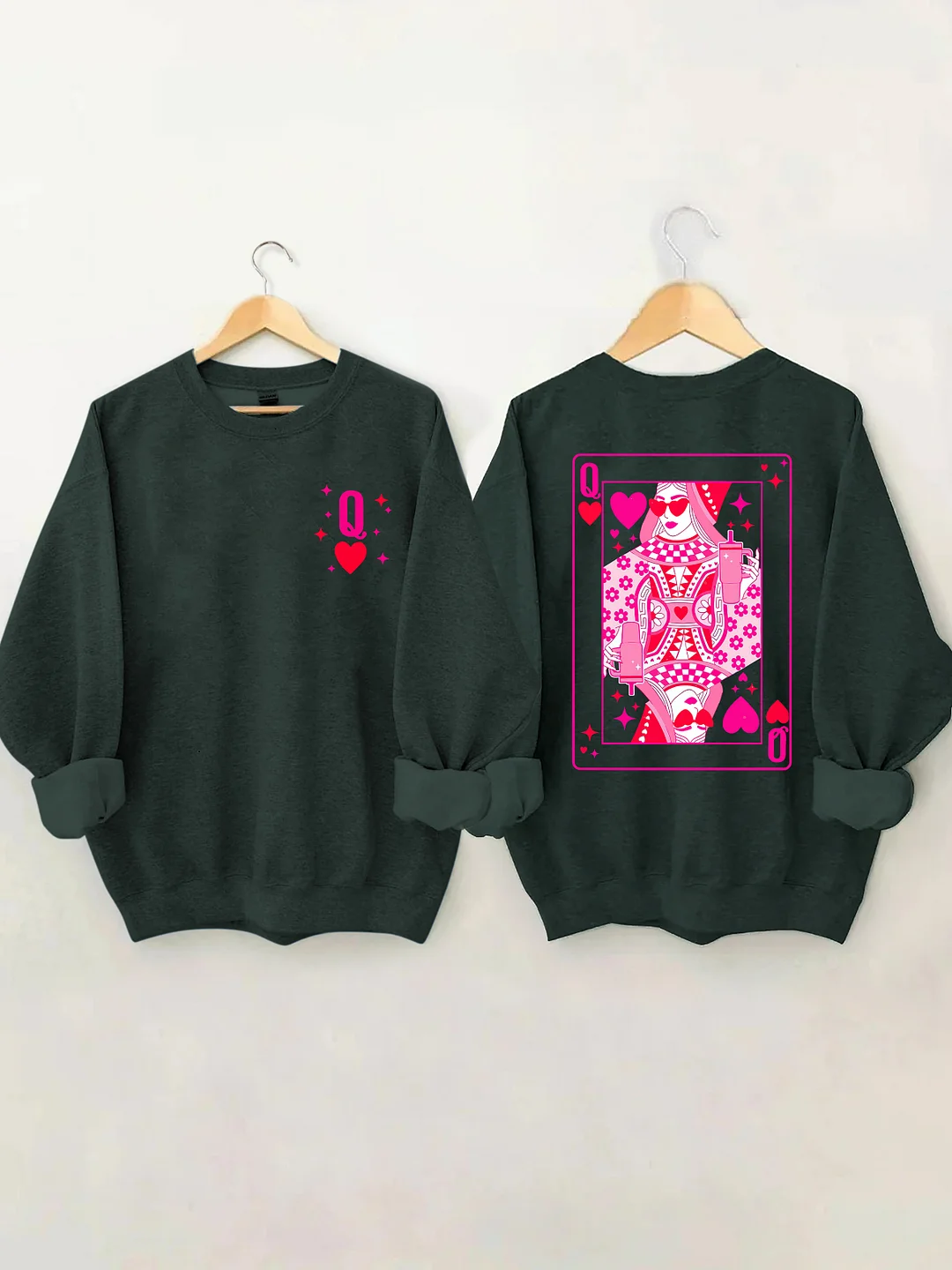  Queen Of Hearts Valentine's Day Sweatshirt 