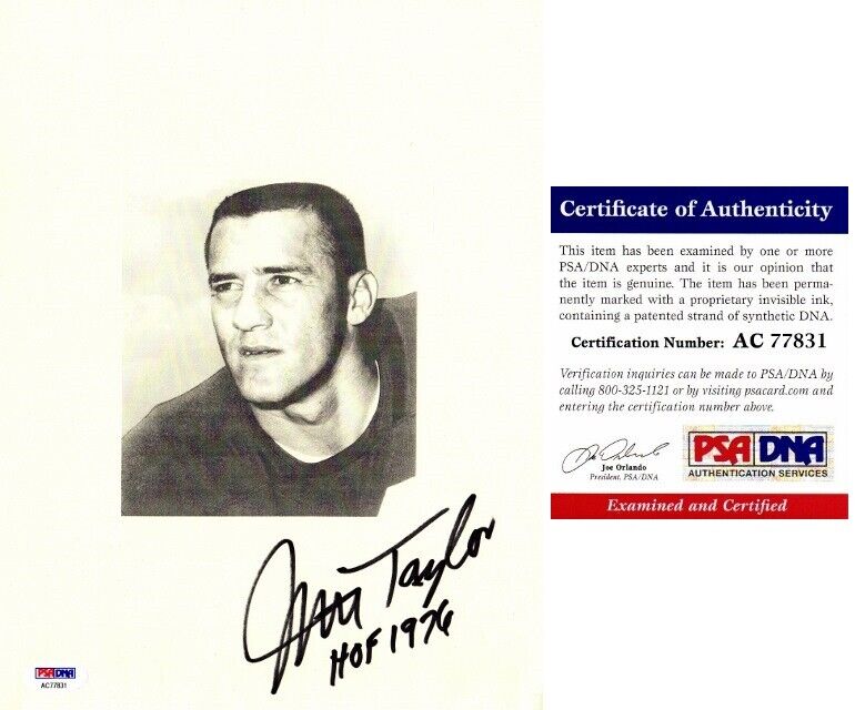 Jim Taylor Signed - Autographed Green Bay Packers 8x10 inch Photo Poster painting - PSA/DNA COA