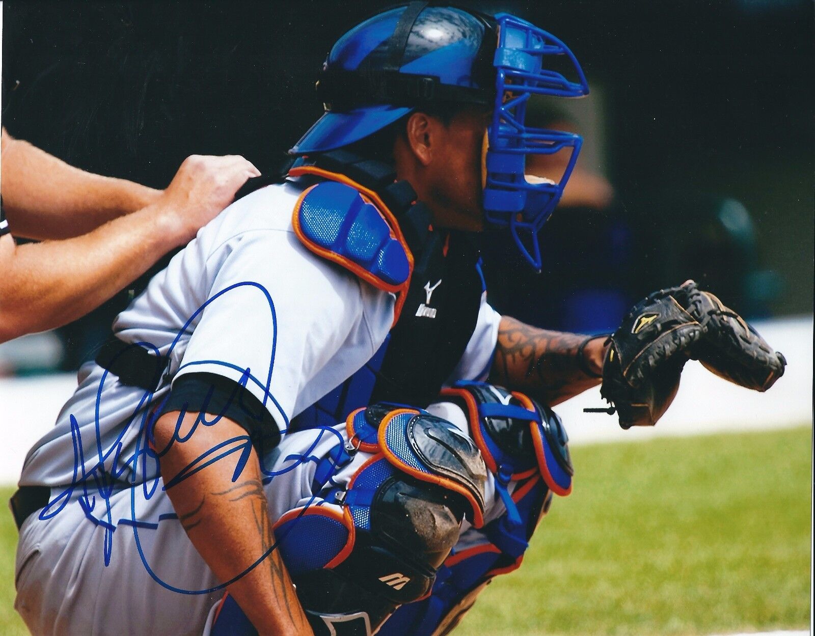 Signed 8x10 HENRY BLANCO New York Mets Autographed Photo Poster painting - COA