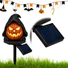 Solar Powered Pumpkin Halloween Stake Light Outdoor Waterproof LED Lamp