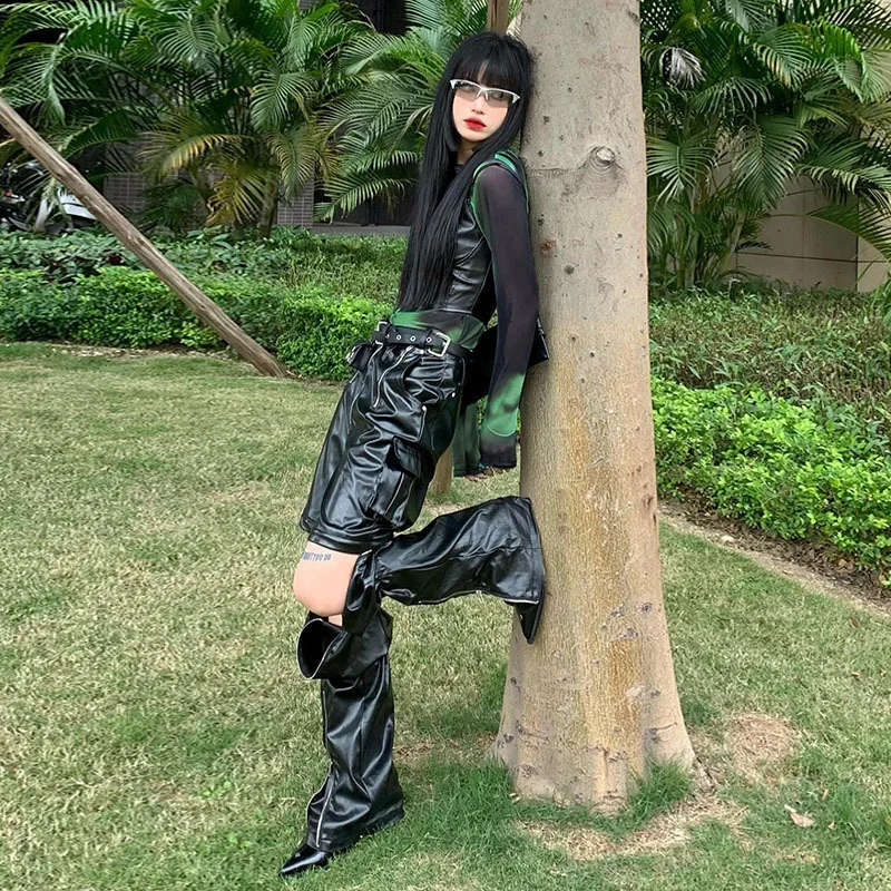 Uveng New Sweet And Cool Gradient Dizzying Mesh Printing Micro-Permeable Long-Sleeved Top Lady