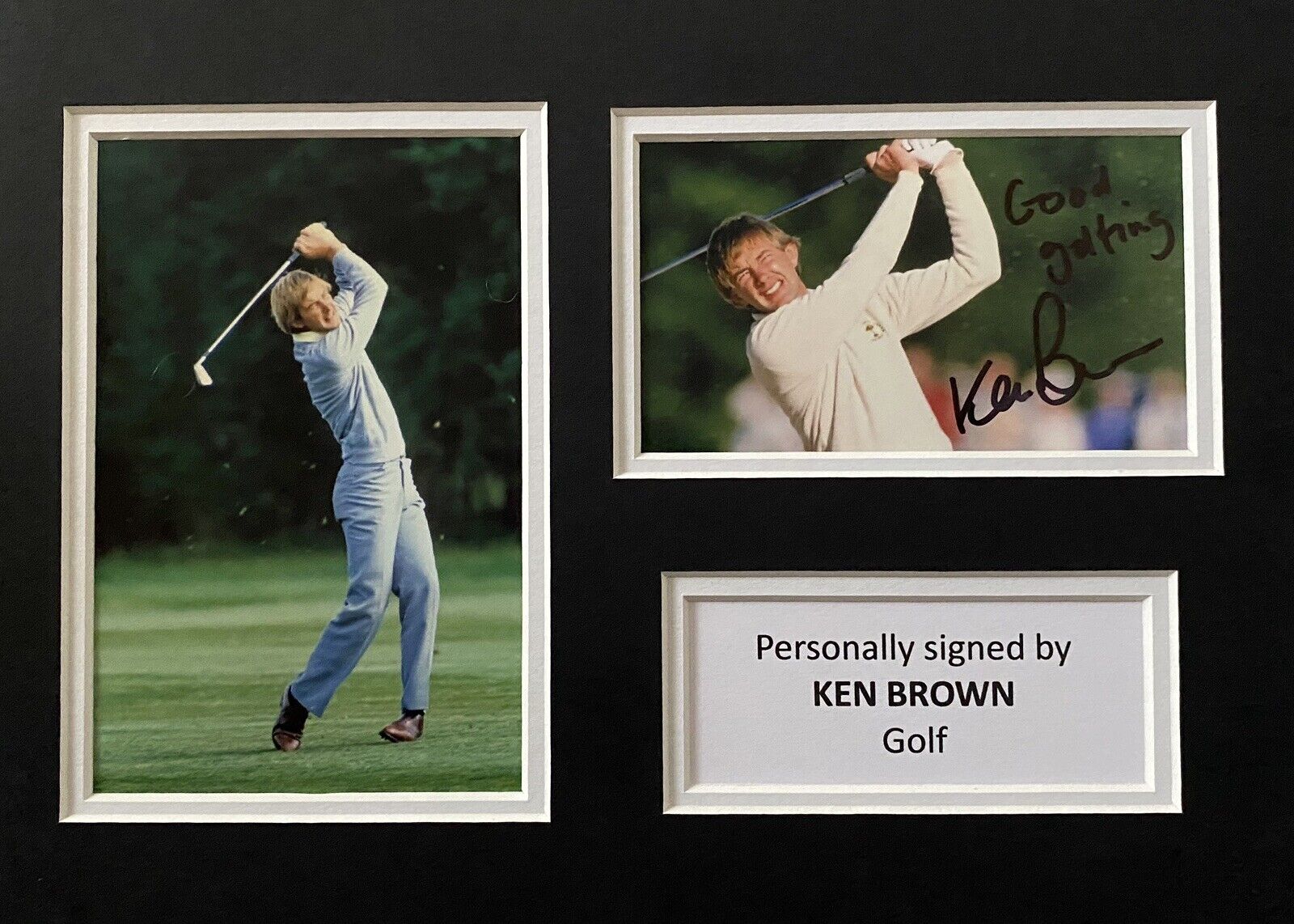 Ken Brown Genuine Hand Signed Golf Photo Poster painting In A4 Mount Display