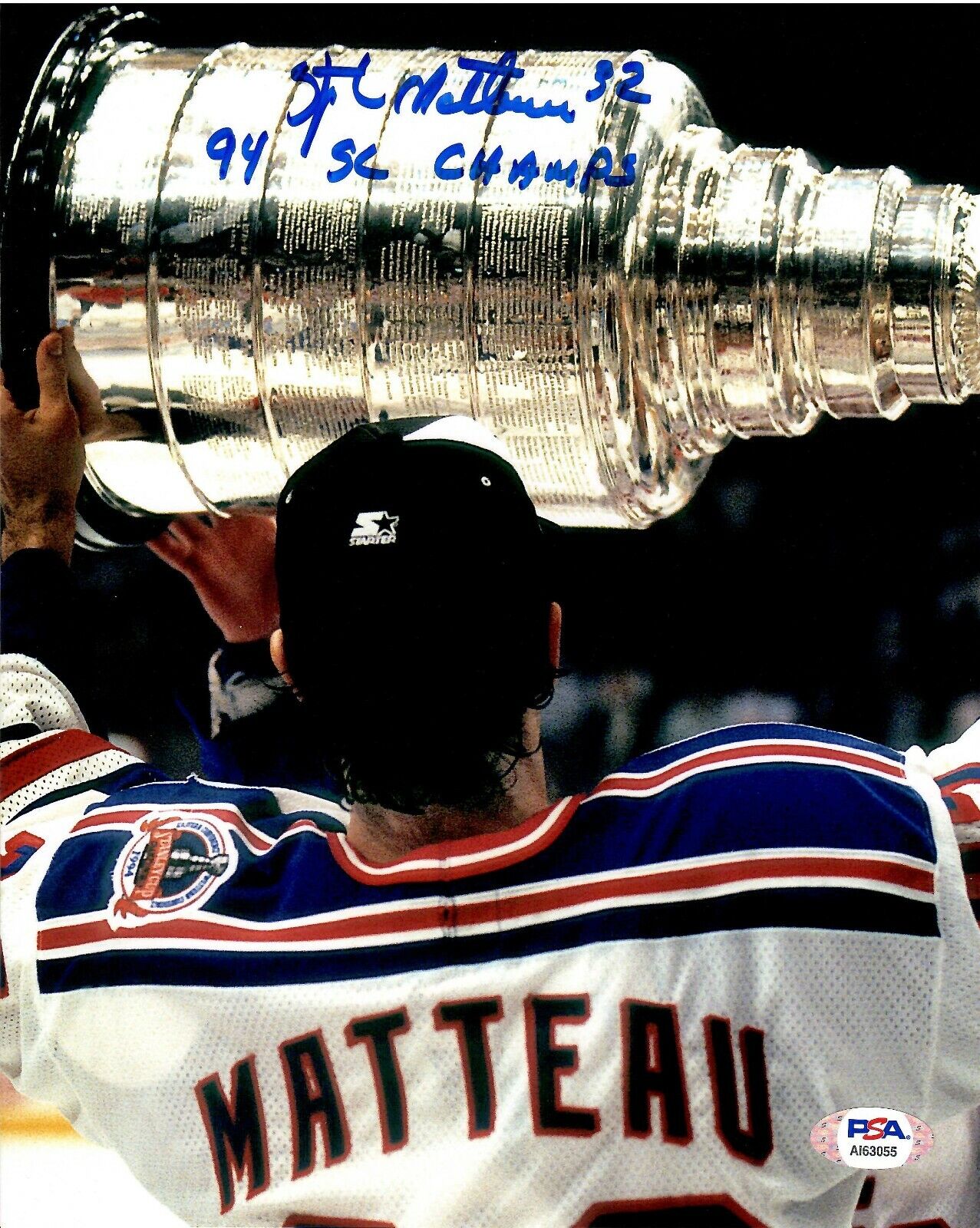 Stephane Matteau autographed inscribed 8x10 Photo Poster painting NHL New York Rangers PSA COA