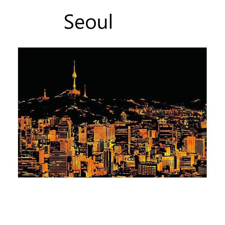 Scratch Night View world city night view scratch drawing scratch drawing book | 168DEAL
