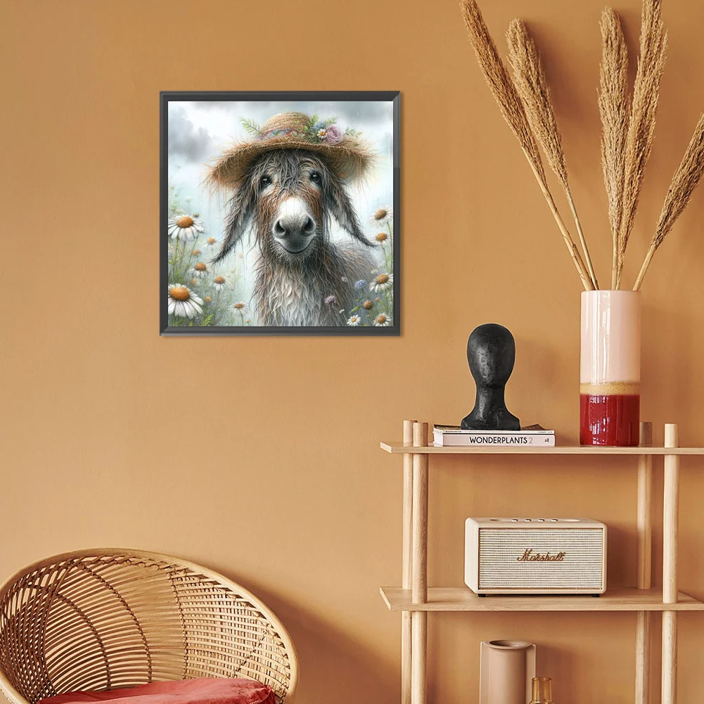 Diamond Painting - Full Round Drill - Donkey(Canvas|30*30cm)