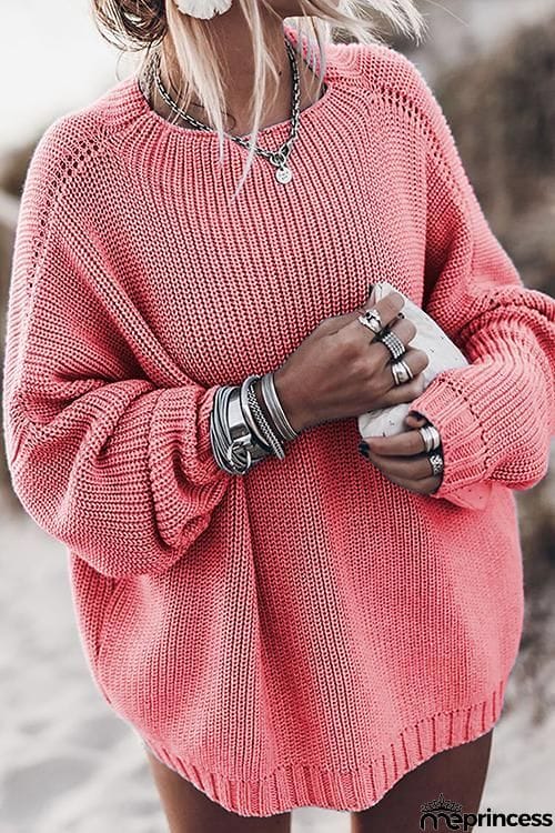 O Neck Long Sleeve Sweater