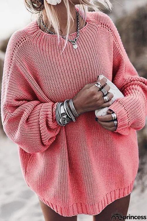 O Neck Long Sleeve Sweater