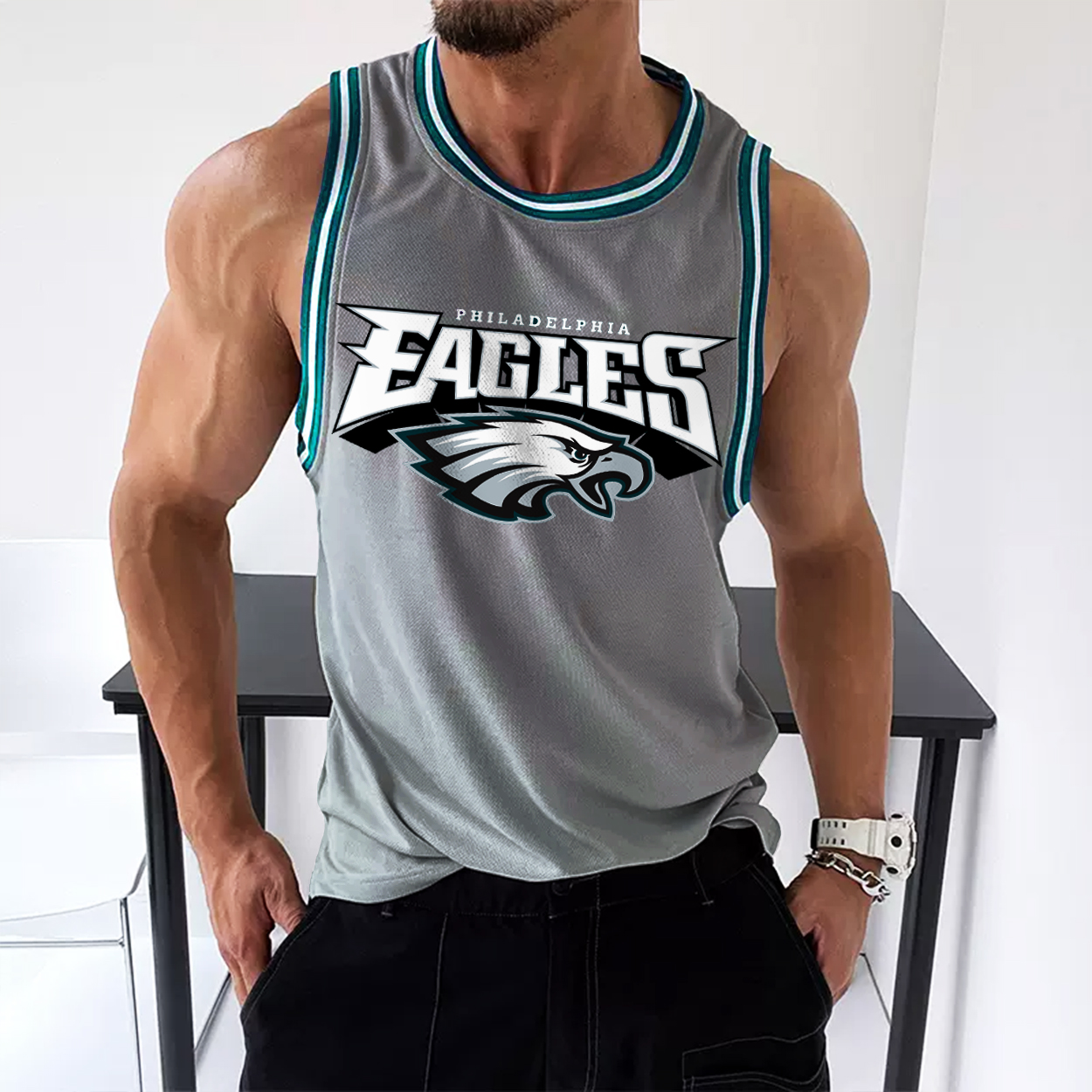 Mens Rugby Sports Casual Sleeveless Tank / TECHWEAR CLUB / Techwear