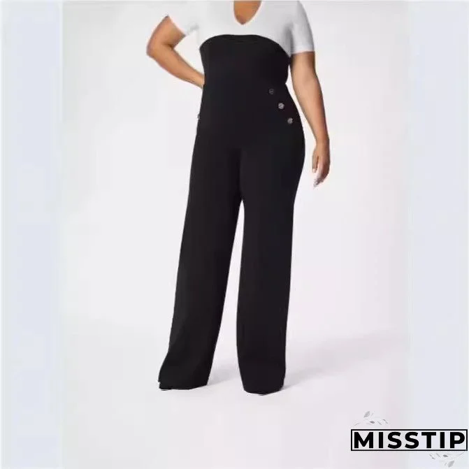 Women's Fashion Wear Casual Straight High Waist Pants