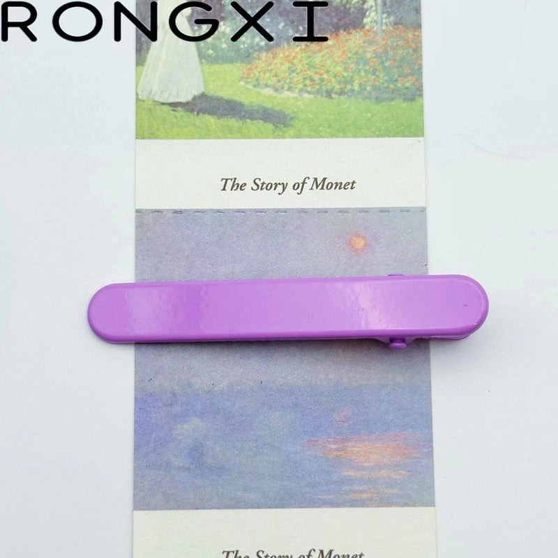 6cm Stick Clip Thin Round Head Solid Duckbill Clip Shiny Seamless Hair Clip Handmade DIY Material Side Clip Hair Clip