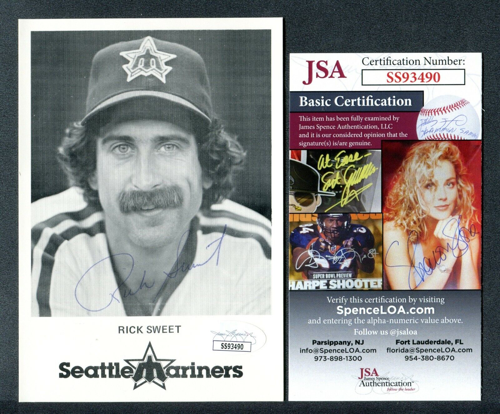 JSA 1984 Seattle Mariners Postcards #22 Rick Sweet Autographed Signed TRB 854