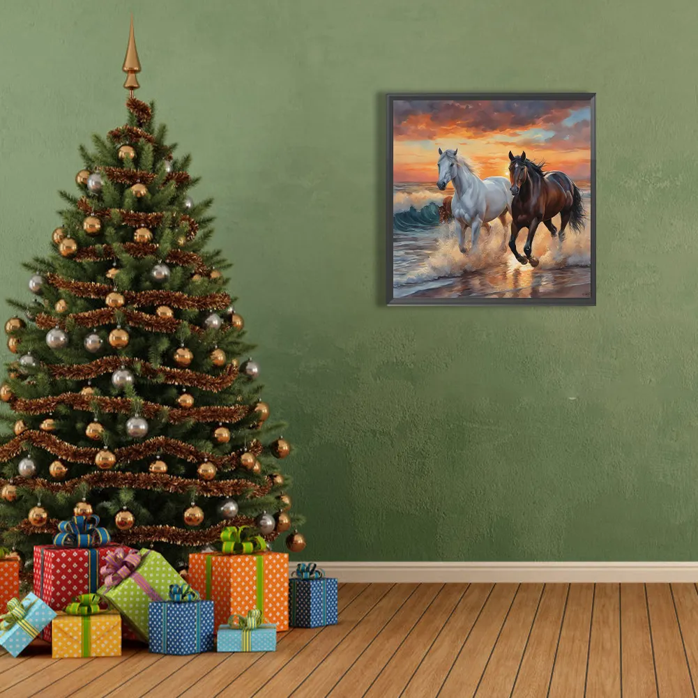 Diamond Painting - Full Round Drill - Horse(Canvas|40*40cm)