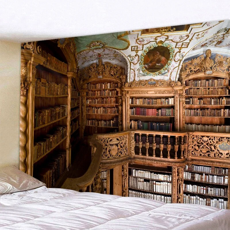 Nigikala Church mural bookshelf tapestry home decoration Angel Bohemian decoration psychedelic scene yoga mat sofa blanket