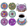 6pcs DIY Diamond Painting Wooden Mandala Coasters