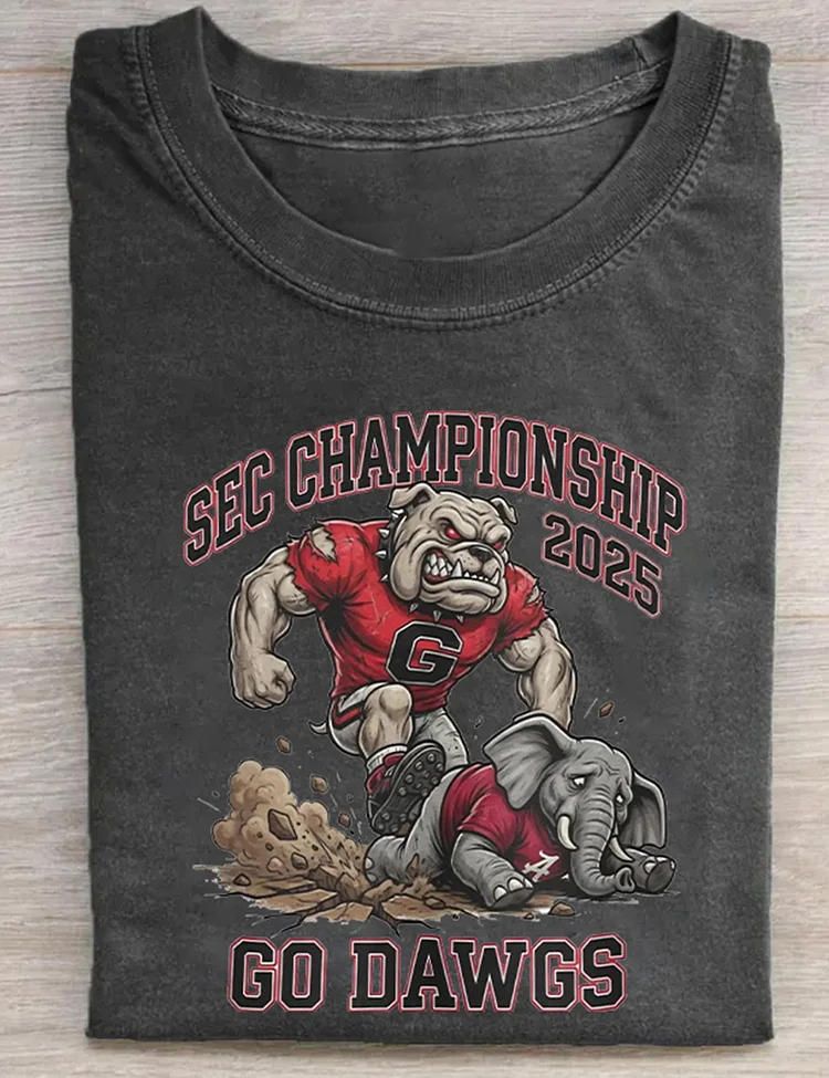 Georgia Bulldogs SEC Championship 2025 Go Dawgs T-Shirt