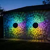 Solar Fence Lights Mandala Theme Waterproof Metal Solar Powered Deck Step Stair Lights for Garden Post Patio Decor Gifts for Women Mom