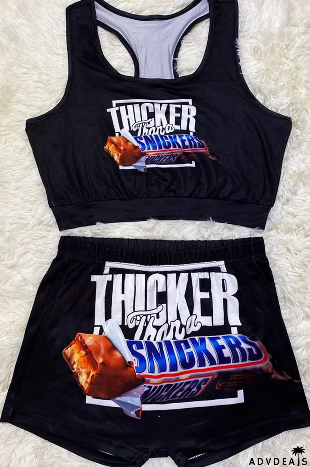 Gold Sexy Europe and America Print Solid Straight Sleeveless Two Pieces