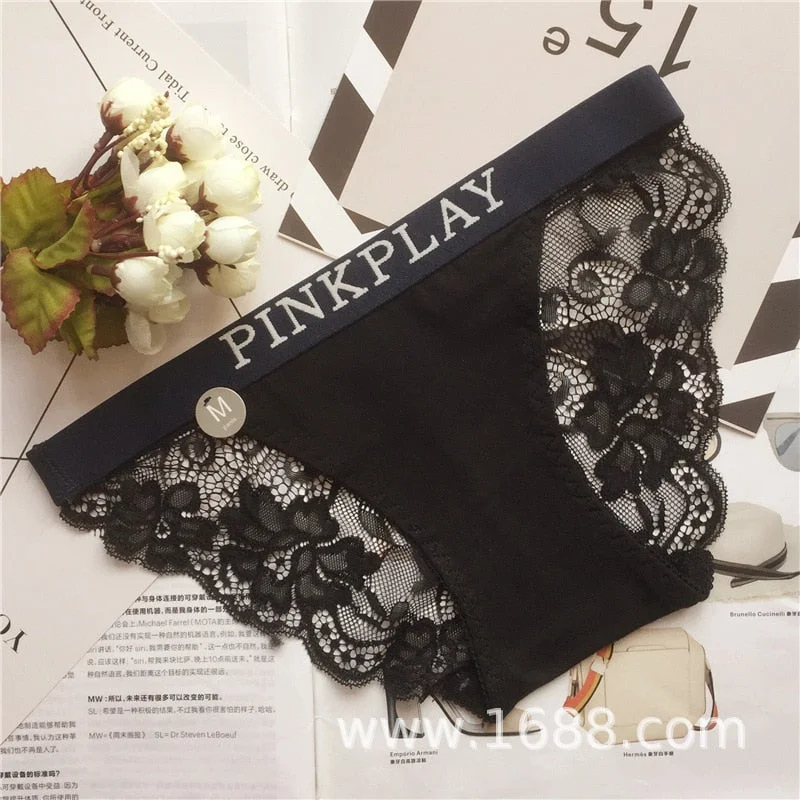 Panties Women Sexy Lace Panties Women's Traceless Comfort Underwear Low Waist Hollow Out Sexy Underpants Female Cotton Briefs