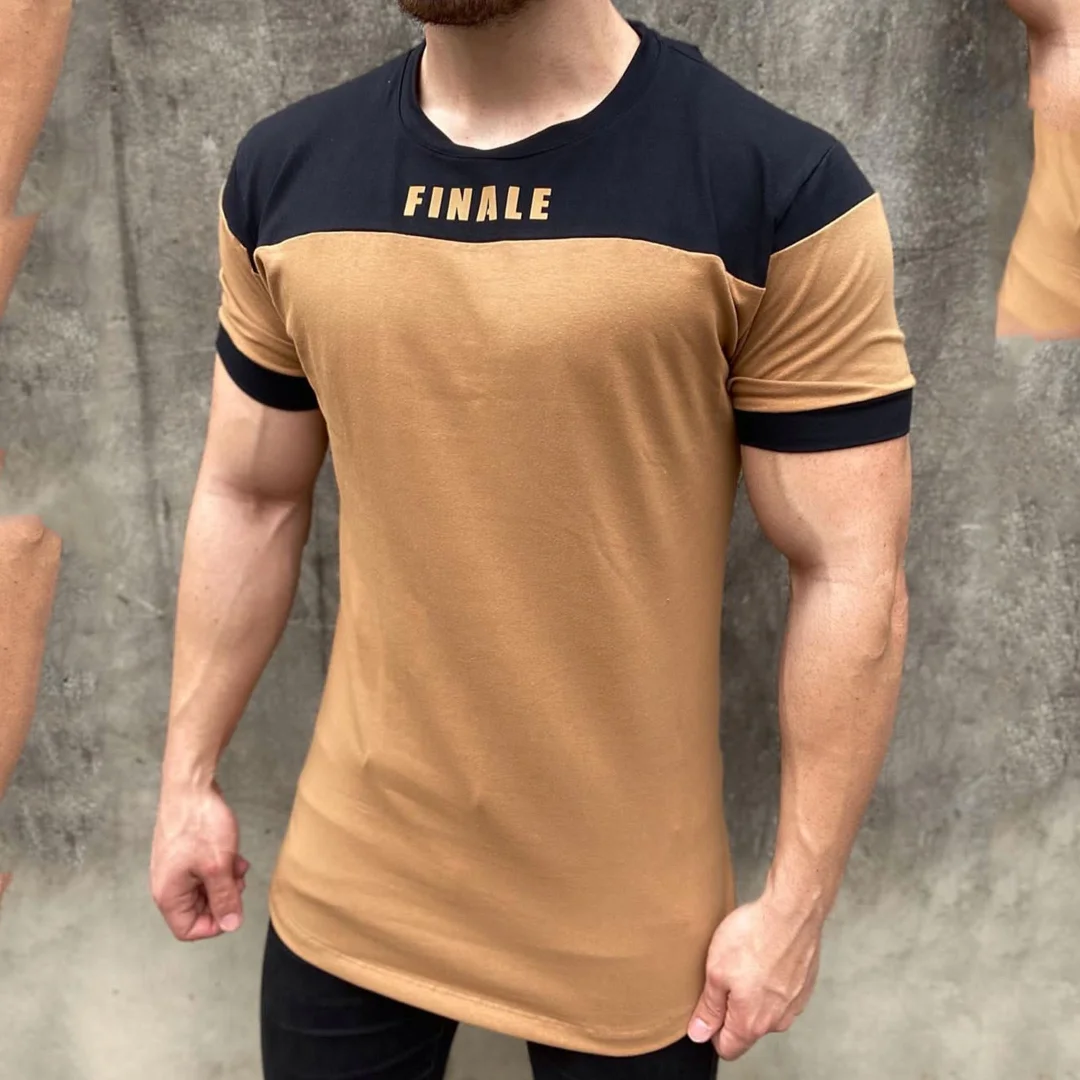 Men's Simple Panel Slim Fit T-Shirt