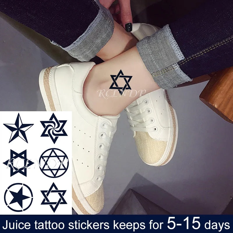 Waterproof Temporary Juice Ink Sticker Love Heart Hand Design Flower Fairy 8 Fruit Gel Long Lasting Tattoo for Men Women