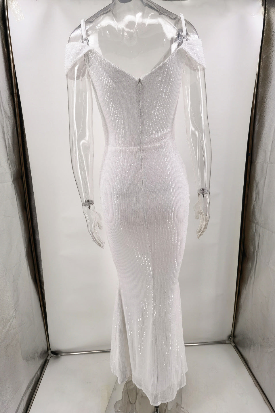 Off Shoulder Dress White Party Gown Prom Dress main image 1