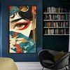 Fan Geisha Full Stamped Cross Stitch 14CT 2-Strand 40x70cm