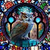 4pcs Diamond Painting -DIY Round Drill Stained Glass Animal