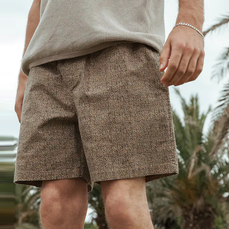 Summer Retro Pattern Surf Shorts / [blueesa] /