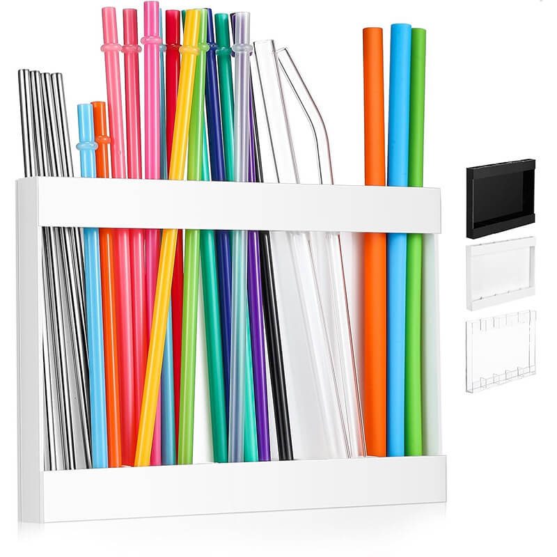 Acrylic Cabinet Door Straw Organizer