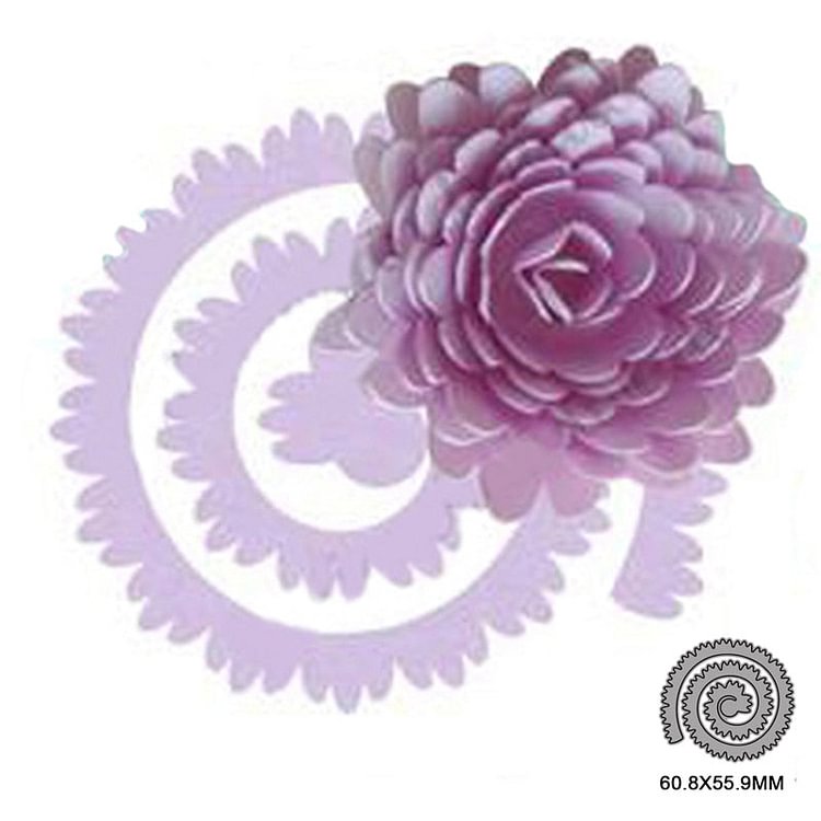 Spiral Flower Metal Cutting Dies for DIY Scrapbooking Album Paper Cards Decorative Crafts Embossing Die Cuts Christmas 2021new