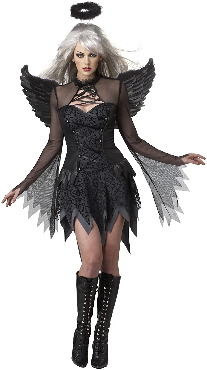 Black/White Halloween Devil Angel Costume