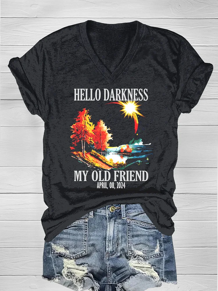 Hello Darkness My Old Friend Casual T-shirt socialshop