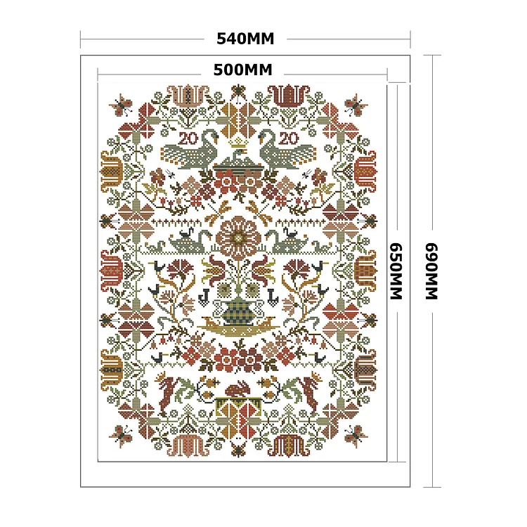 Swan Stamped & Counted Cross Stitch Kits for Beginners 11CT 