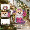 >SALE<Acrylic Special Shaped Christmas Stocking Pomeranian Hanging Diamond Kits Decor