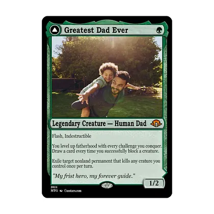 father's day mtg card Custom MTG, Personalised , MTG custom card, Christmas MGT Card,Custom Dad MGT Card Or a Duke of Dad Jokes? Happy Father's Day to all