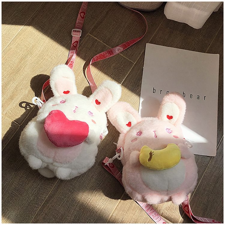 Sweetheart Plush Bunny Shoulder Bag