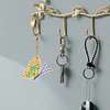 >SALE<10 Pcs Double Side Butterfly Diamond Art Keyring Animal Pendant for Office Decor