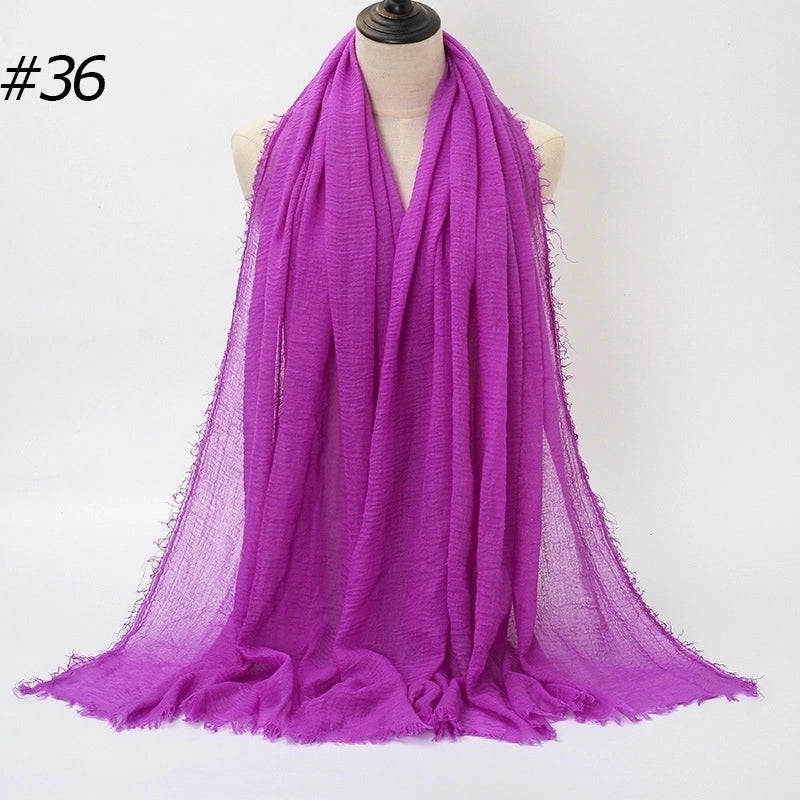 20 Pieces Fashion Solid Color Cotton Pashmina Scarves