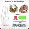 (US Local)2Pcs Special Shaped Wreath Butterfly Horse Diamond Painting Hanging Decor Craft Kit