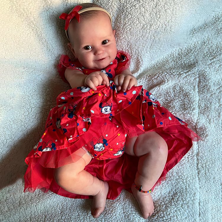 [Kids Gift Idea] 20" Cute Real Lifelike Handmade Silicone Reborn Baby Girl Doll Leslie Realistic Best Gift Ideas Rebornartdoll® Rebornartdoll®