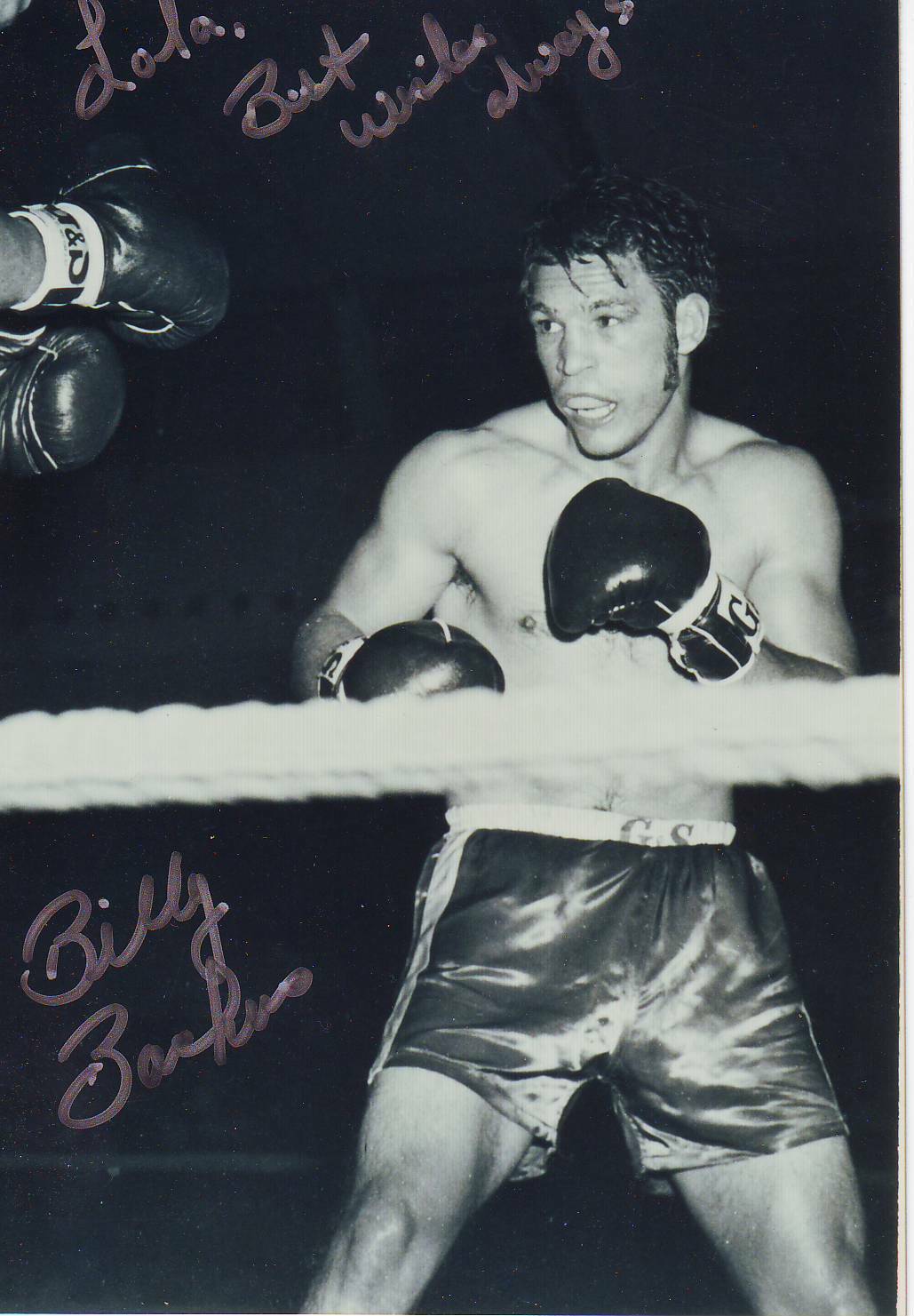 Billy Backus (9X12 cm) Original Autographed Photo Poster painting