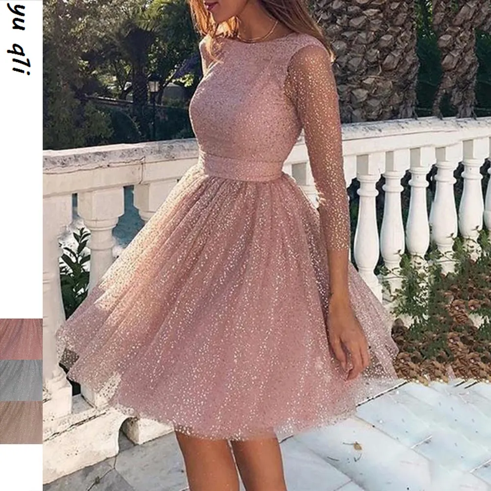 Uveng Uveng Ladies Fashioned Long Sleeve Dress High Waist Evening Cocktail Party Dresses Women's Fashion Costumes