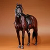 Adorno De Modelo De Caballo De Sangre Caliente Hannoveriano A Escala 1/12